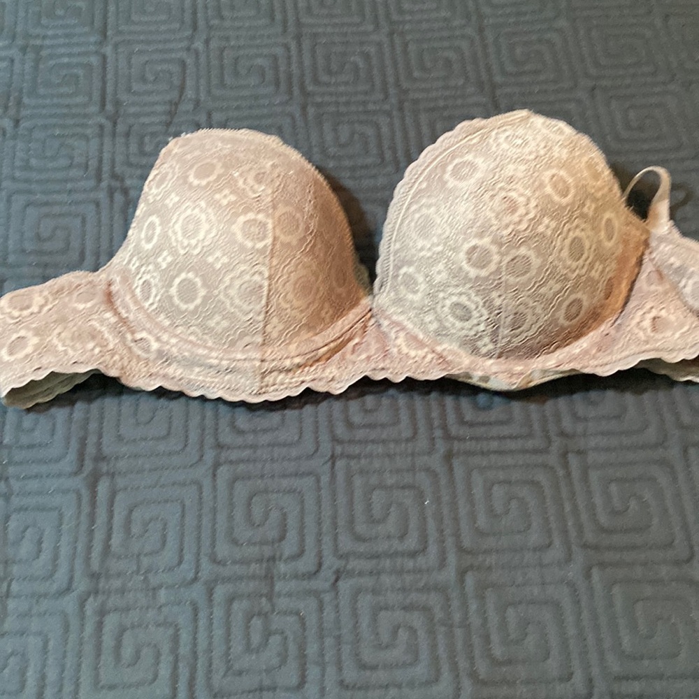 Aerie Real Happy Plunge Bra (chocolate Brown)
